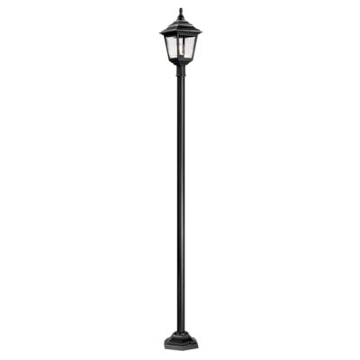 Blackthorn Pillar Traditional Outdoor Lamp Post Black