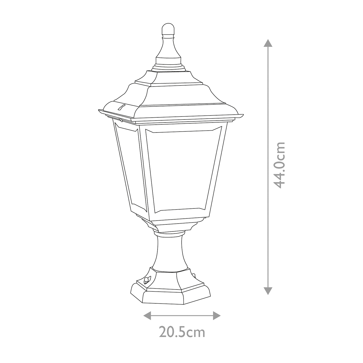 Blackthorn Pillar Traditional Outdoor Pedestal Lantern Black Blackthorn Pillar Traditional Outdoor Pedestal Lantern Black