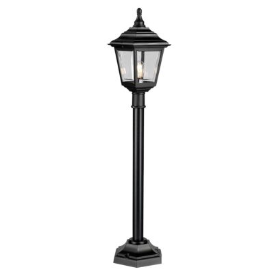 Blackthorn Pillar Traditional Outdoor Pillar Lantern in Black