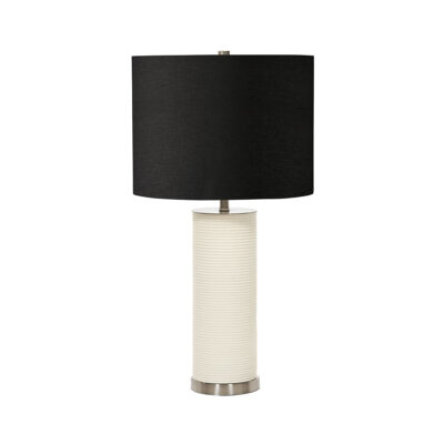 Blackwater Table Lamp White with Black Shade