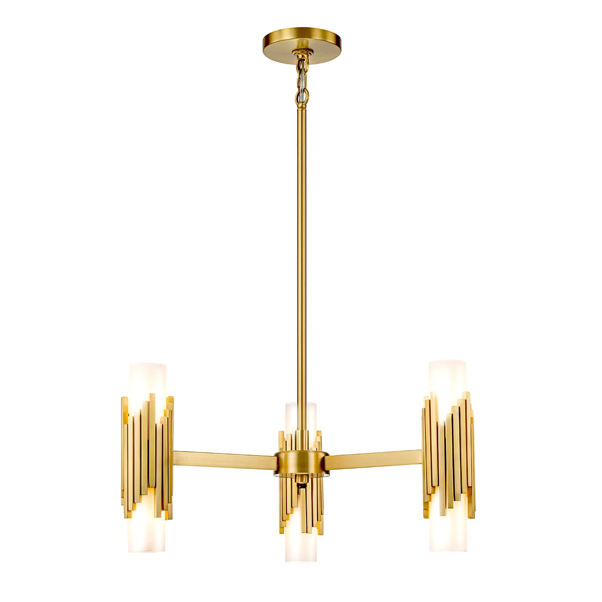 Blackwood Manor Contemporary Chandelier Aged Brass