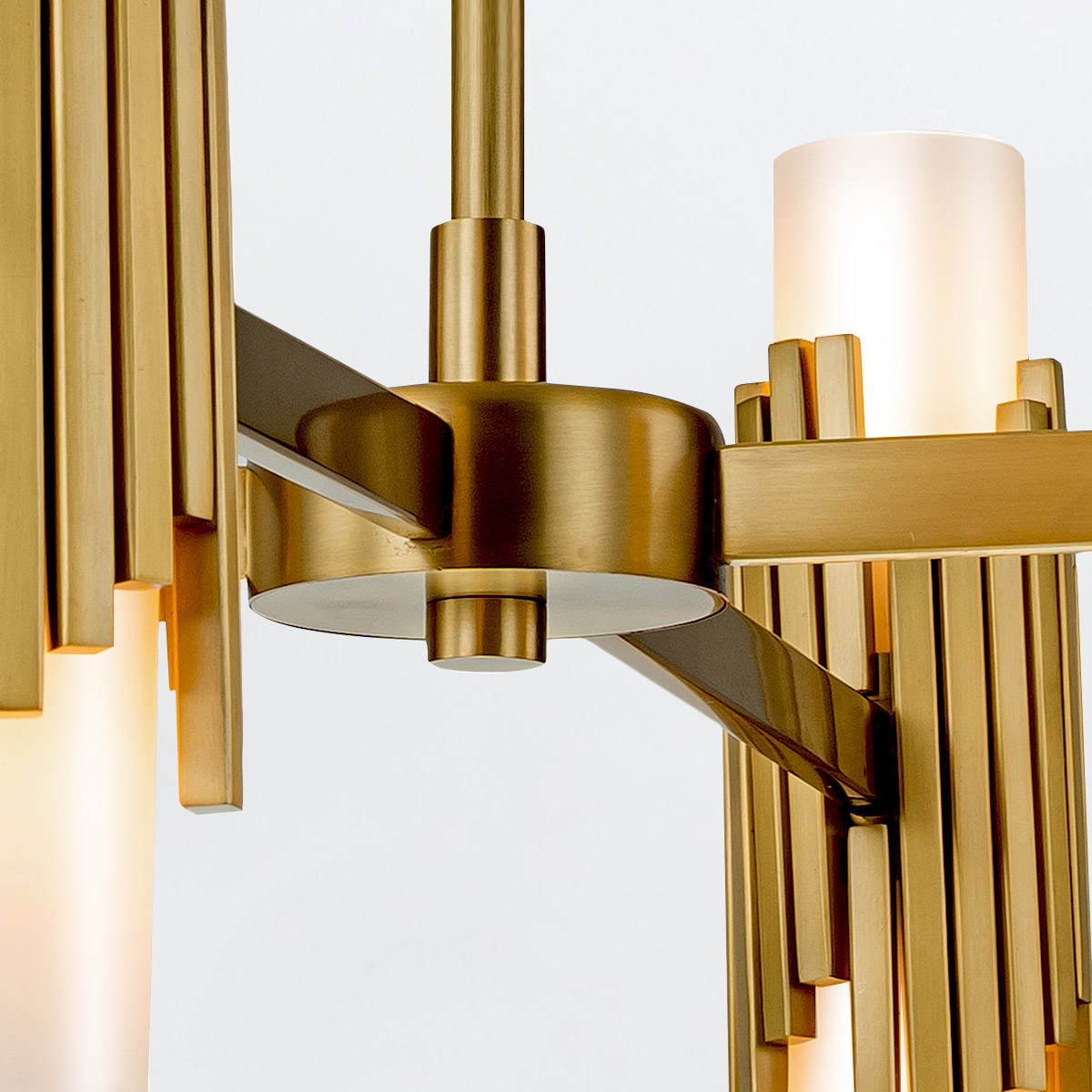 Blackwood Manor Contemporary Chandelier Aged Brass Blackwood Manor Contemporary Chandelier Aged Brass — detail view
