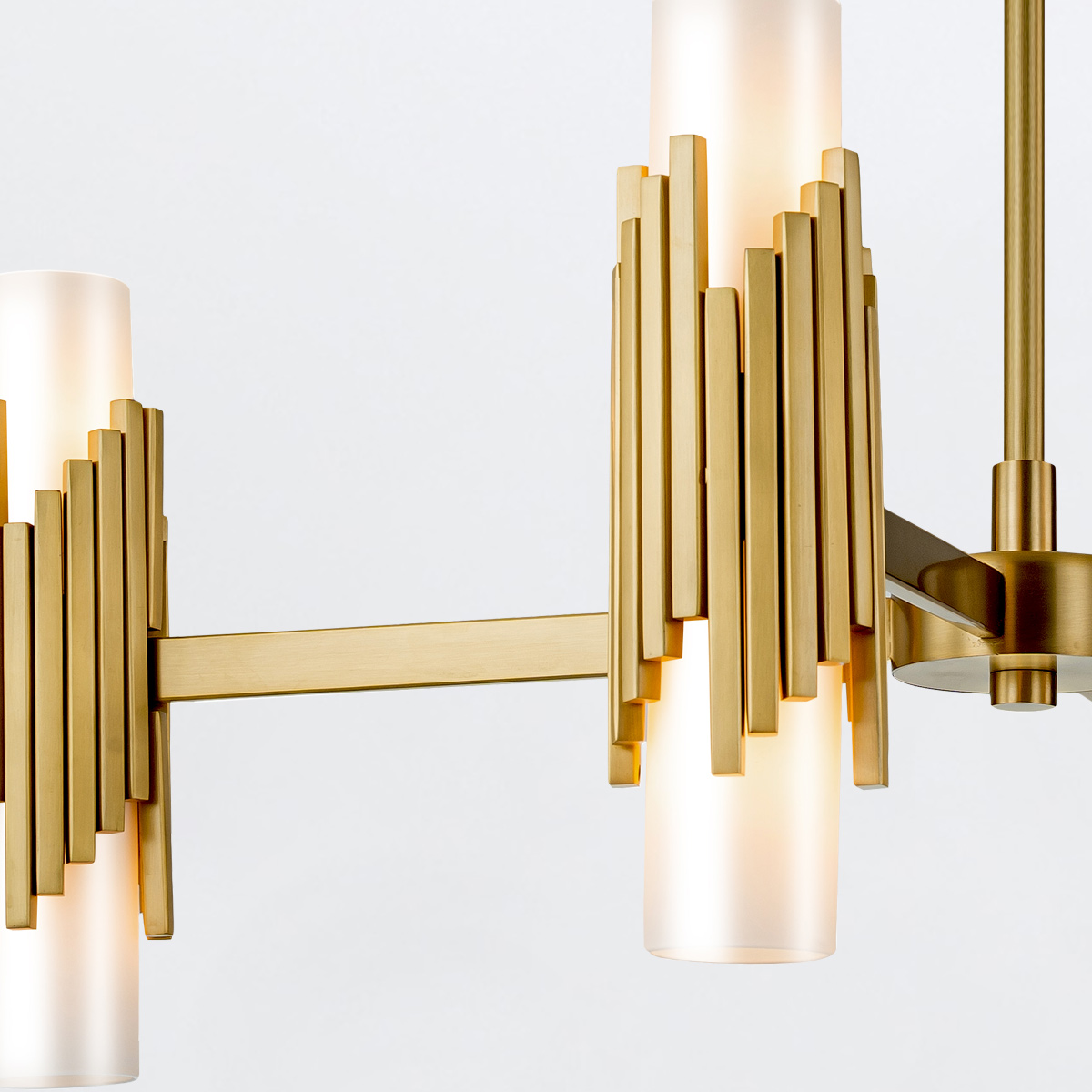 Blackwood Manor Contemporary Chandelier Aged Brass Blackwood Manor Contemporary Chandelier Aged Brass — detail view