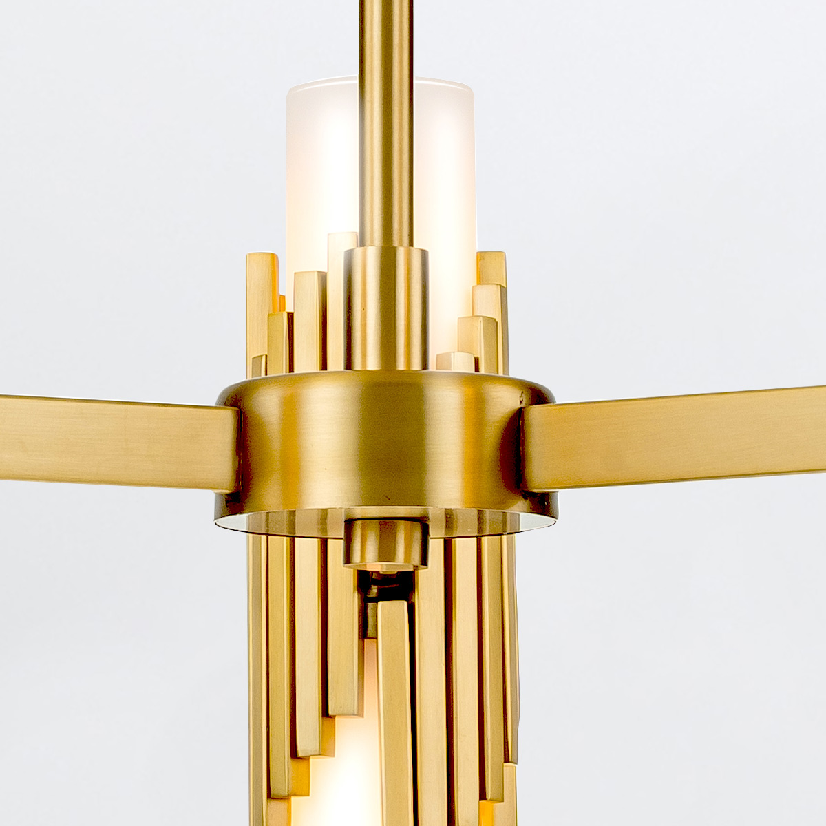 Blackwood Manor Contemporary Chandelier Aged Brass Blackwood Manor Contemporary Chandelier Aged Brass — detail view