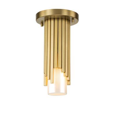 Blackwood Manor Fluted Brass Flush Ceiling Light