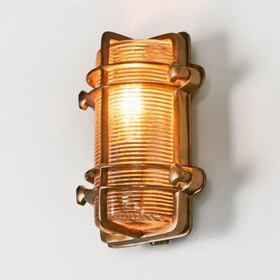 Blackwood Nautical Outdoor Wall Light Antique Brass