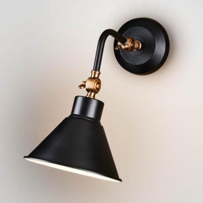 Blakeford Industrial Wall Light Black and Brass