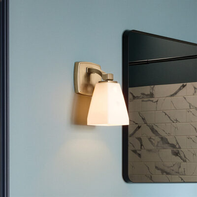 Blythefield Hamptons Wall Light Champagne Bronze — in situ view
