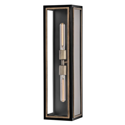 Brackendon Heritage Box Wall Lantern Black with Bronze Accents