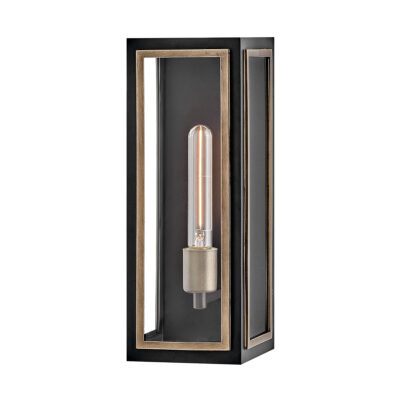 Brackendon Heritage Outdoor Wall Lantern Black with Bronze Accents