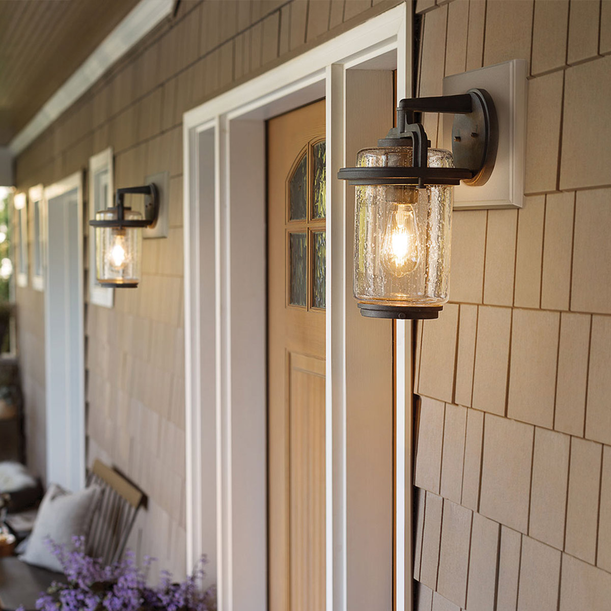 Brackenfell Traditional Outdoor Wall Lantern Weathered Zinc Brackenfell Traditional Outdoor Wall Lantern Weathered Zinc — in situ view