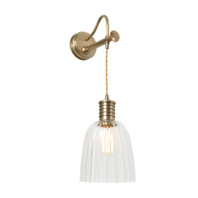 Brackenfield Hamptons Wall Light in Aged Brass