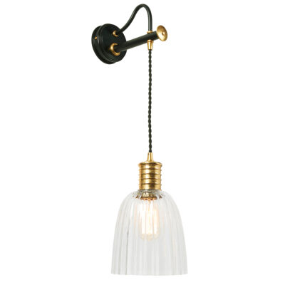 Brackenfield Heritage Wall Light Black and Brass