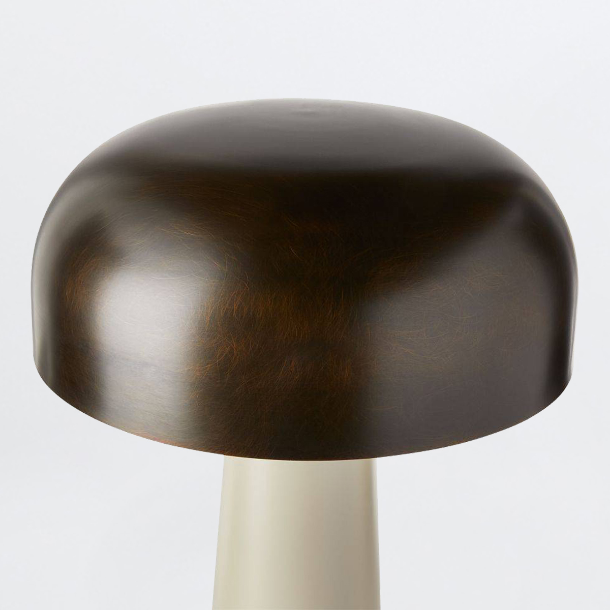 Brackenmoor Mushroom Table Lamp in English Bronze and Taupe Brackenmoor Mushroom Table Lamp in English Bronze and Taupe — detail view
