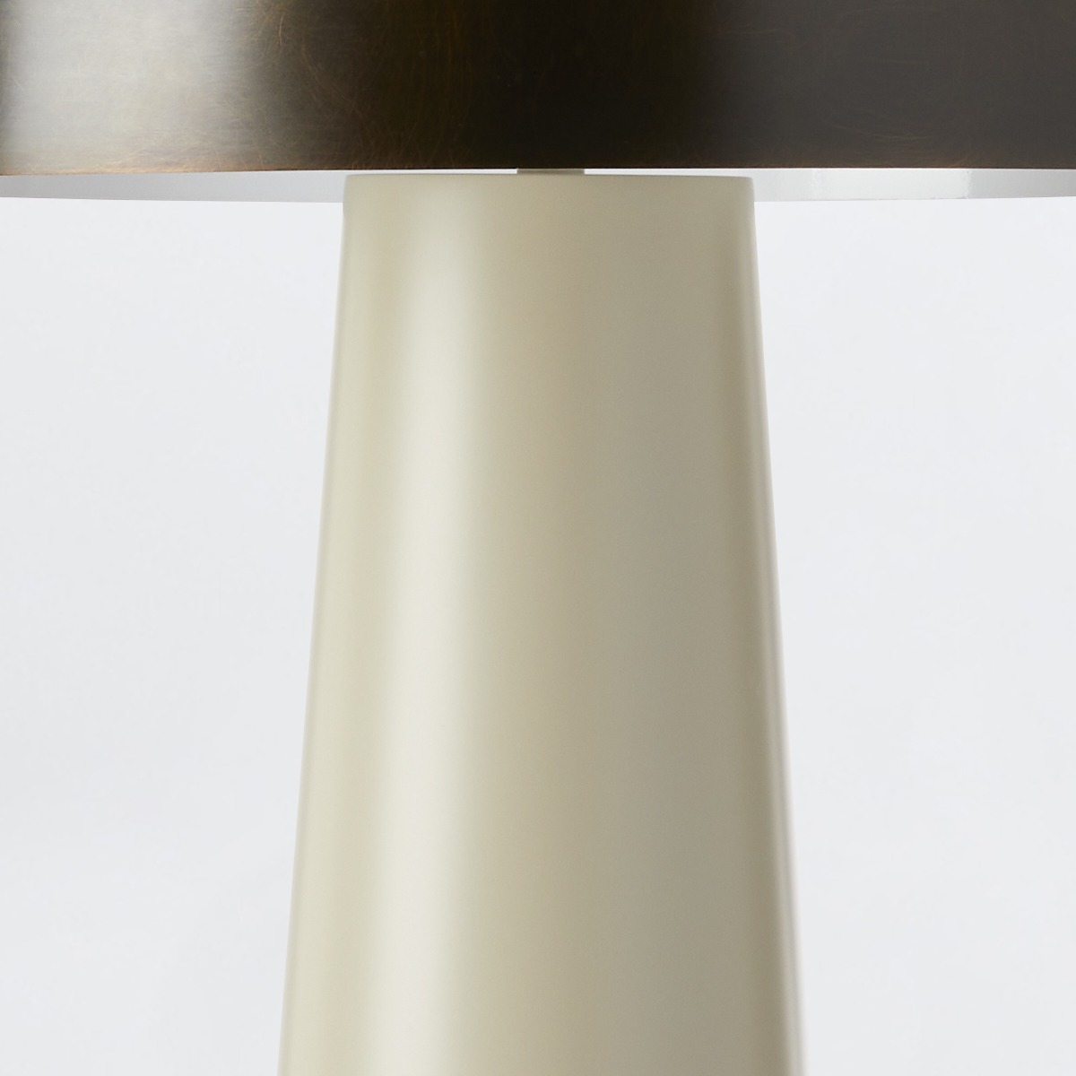 Brackenmoor Mushroom Table Lamp in English Bronze and Taupe Brackenmoor Mushroom Table Lamp in English Bronze and Taupe — detail view
