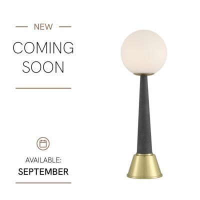 Brackfield Contemporary Cordless Table Lamp Aged Brass and Dark Grey