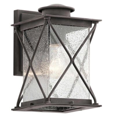 Braemoor Traditional Outdoor Wall Light Weathered Zinc