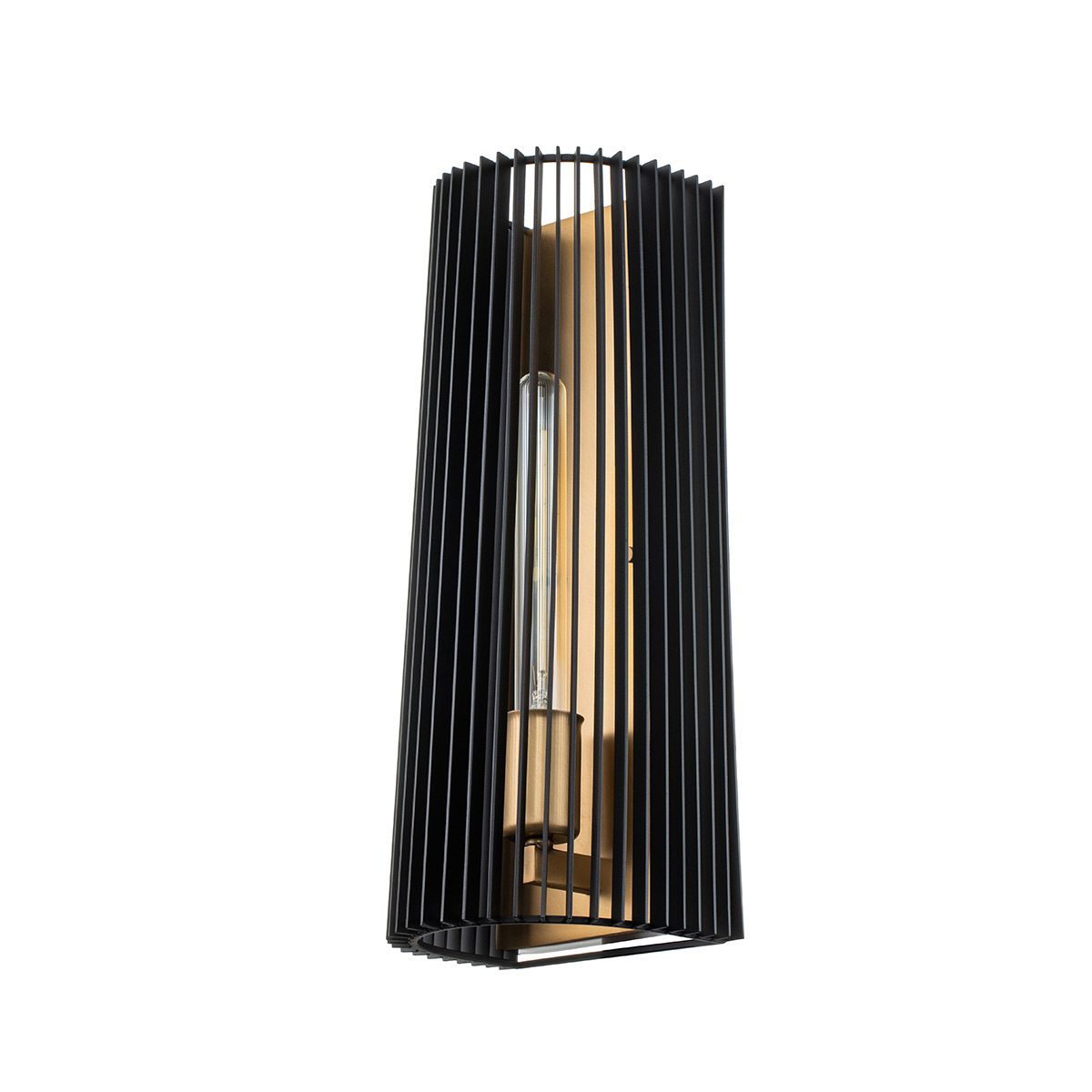 Braemount Retro Modern Wall Light Black & Natural Brass Braemount Retro Modern Wall Light Black & Natural Brass