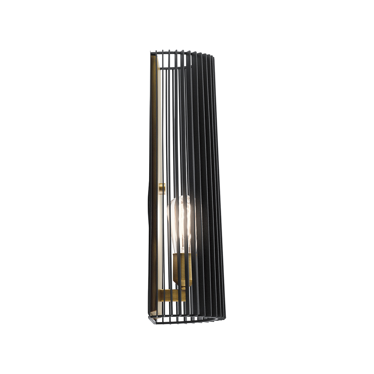 Braemount Retro Modern Wall Light Black & Natural Brass Braemount Retro Modern Wall Light Black & Natural Brass