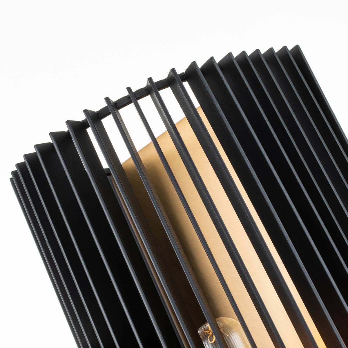 Braemount Retro Modern Wall Light Black & Natural Brass Braemount Retro Modern Wall Light Black & Natural Brass — detail view