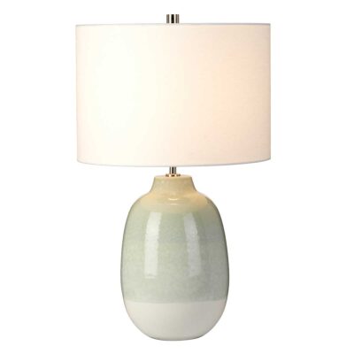 Brambleton Hamptons Table Lamp Pale Green and White