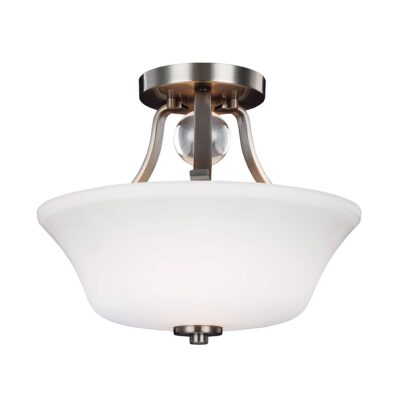 Bramhurst Hamptons Ceiling Semi-Flush Satin Nickel