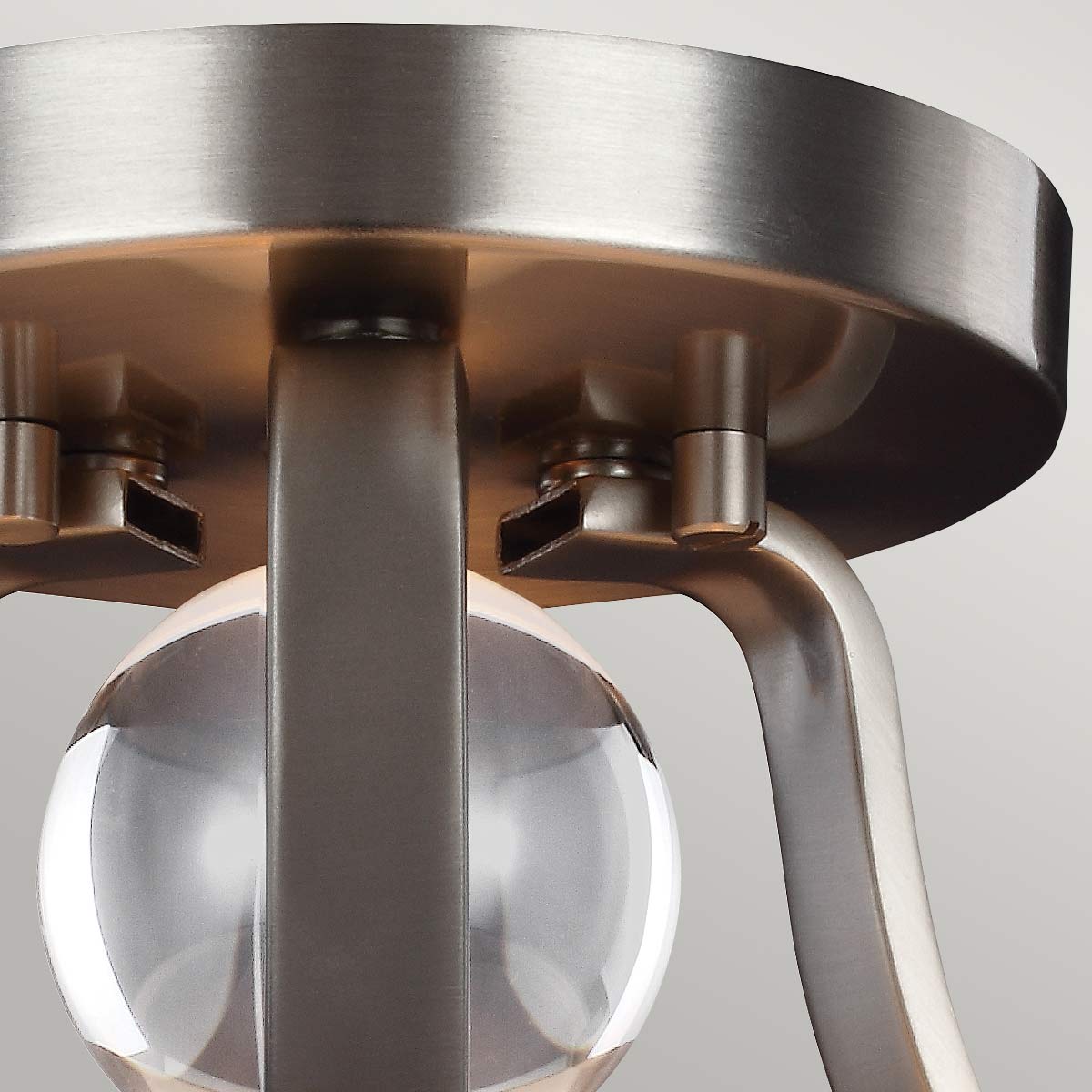 Bramhurst Hamptons Ceiling Semi-Flush Satin Nickel Bramhurst Hamptons Ceiling Semi-Flush Satin Nickel — detail view