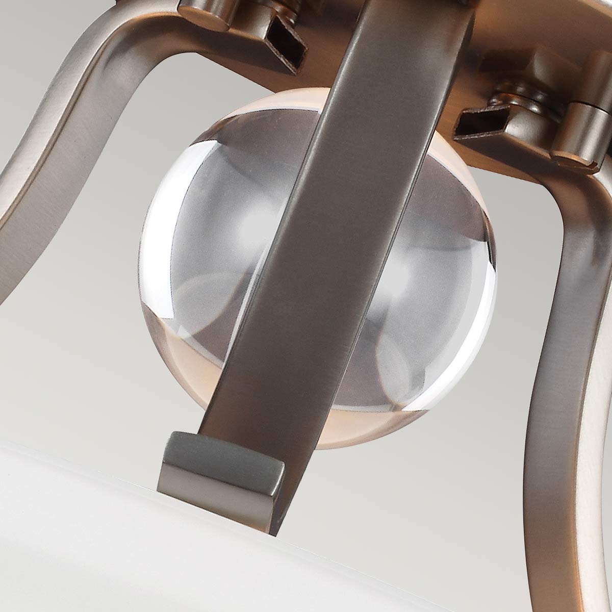 Bramhurst Hamptons Ceiling Semi-Flush Satin Nickel Bramhurst Hamptons Ceiling Semi-Flush Satin Nickel — detail view