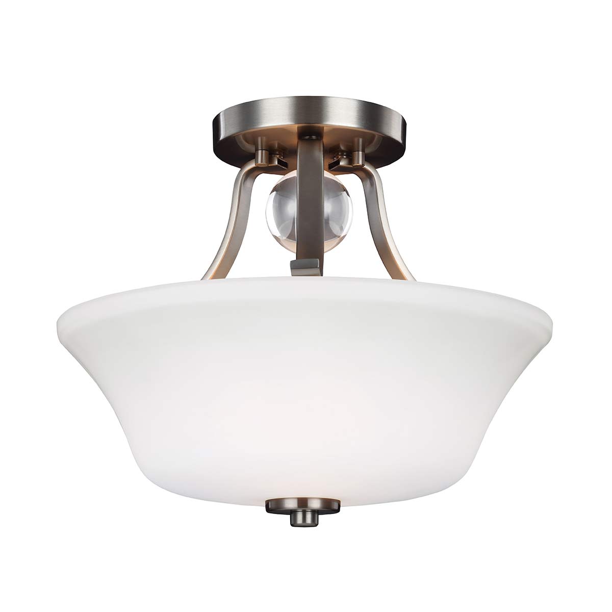 Bramhurst Hamptons Ceiling Semi-Flush Satin Nickel
