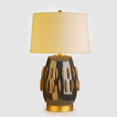 Brampton Hamptons Ceramic Table Lamp Blue Reactive Glaze