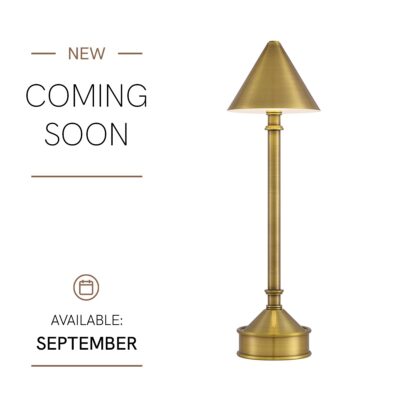 Bramwick Cordless Traditional Table Lamp Antique Brass