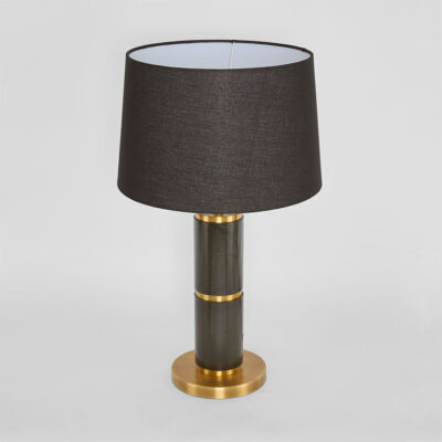 Branfield Hamptons Table Lamp Base Black Marble And Brass