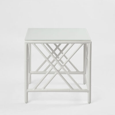 Brentleigh Hamptons Outdoor Side Table White