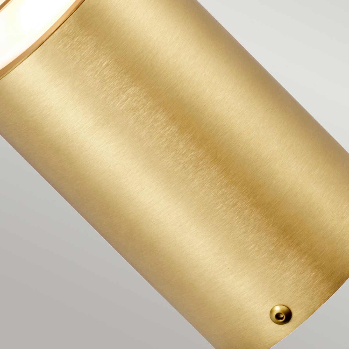 Brightgate Coastal Brushed Brass Outdoor Bollard Brightgate Coastal Brushed Brass Outdoor Bollard — detail view