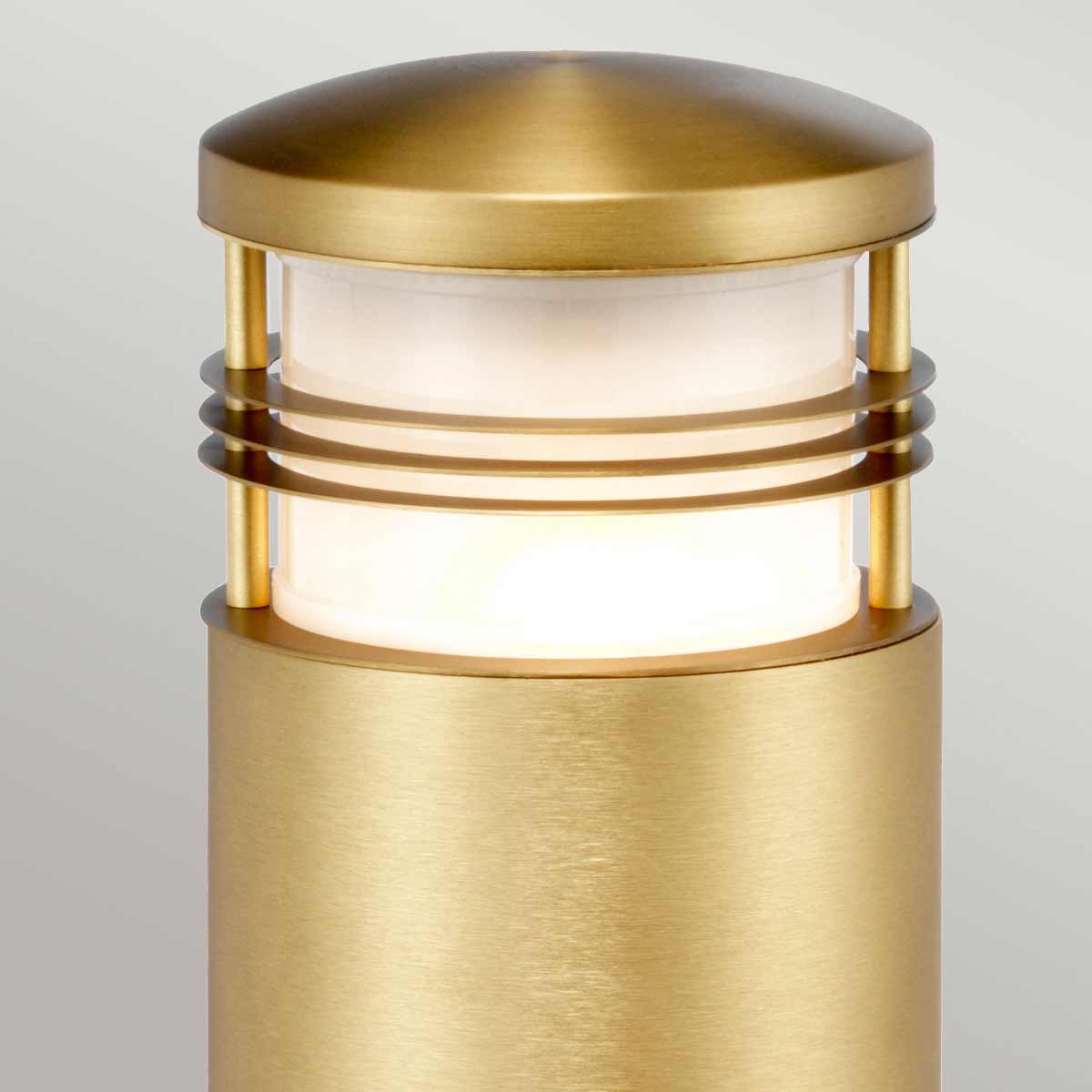 Brightgate Coastal Brushed Brass Outdoor Bollard Brightgate Coastal Brushed Brass Outdoor Bollard — detail view