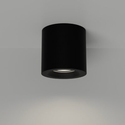 Brightling Contemporary Cylinder Ceiling Light Textured Black, Textured White