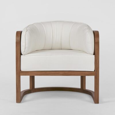 Brindabend Hamptons Woven Teak Barrel Armchair