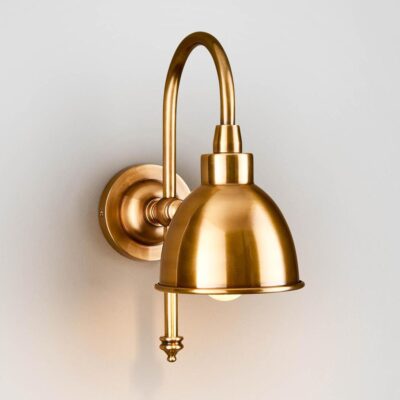 Bristol Heritage Gooseneck Wall Light Brass