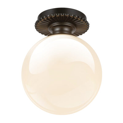 Brookline Hall French Provincial Flush Ceiling Light Matte Black