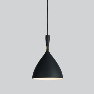 Brookmere Contemporary Cone Pendant Light Black, Brushed Brass, Brushed Steel, Dark Green, Dark Grey, Light Yellow, Rust, Warm Beige, White