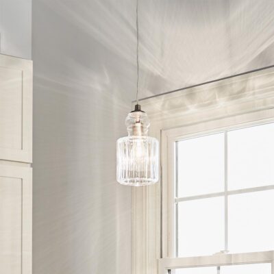 Brushed Coastal Hamptons Pendant Light Brushed Nickel — detail view