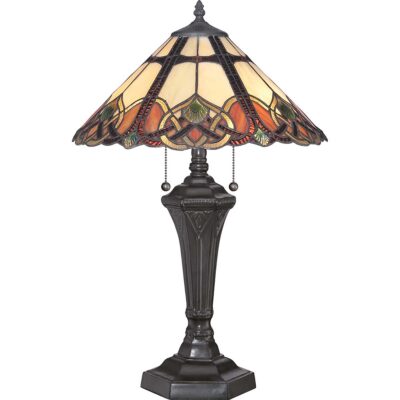 Buryfield Tiffany Style Table Lamp Vintage Bronze