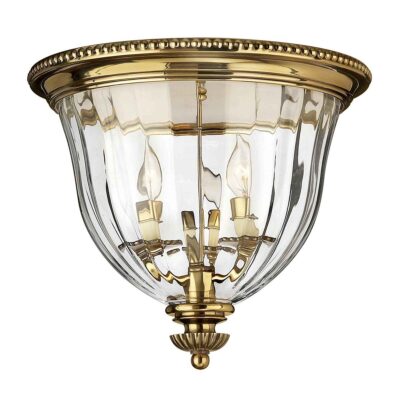Buryfield Traditional Brass Ceiling Flush