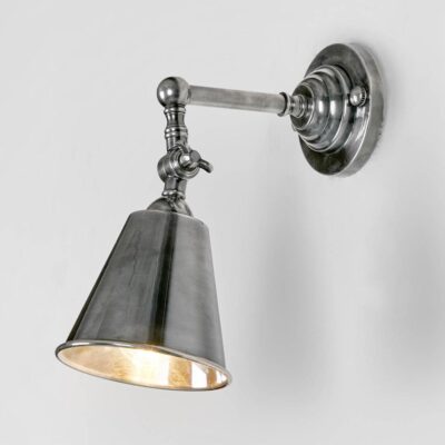 Byrneford Industrial Wall Light Antique Silver