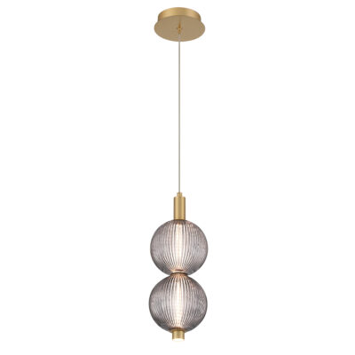 Cabarita Contemporary Double Sphere Pendant Brushed Gold