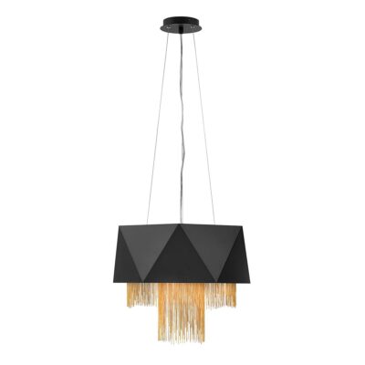 Cabarita Point Contemporary Pendant Satin Black and Gold