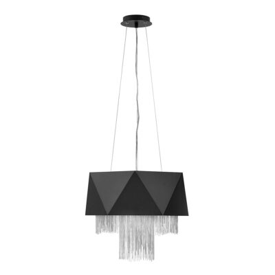 Cabarita Point Contemporary Pendant Satin Black And Silver