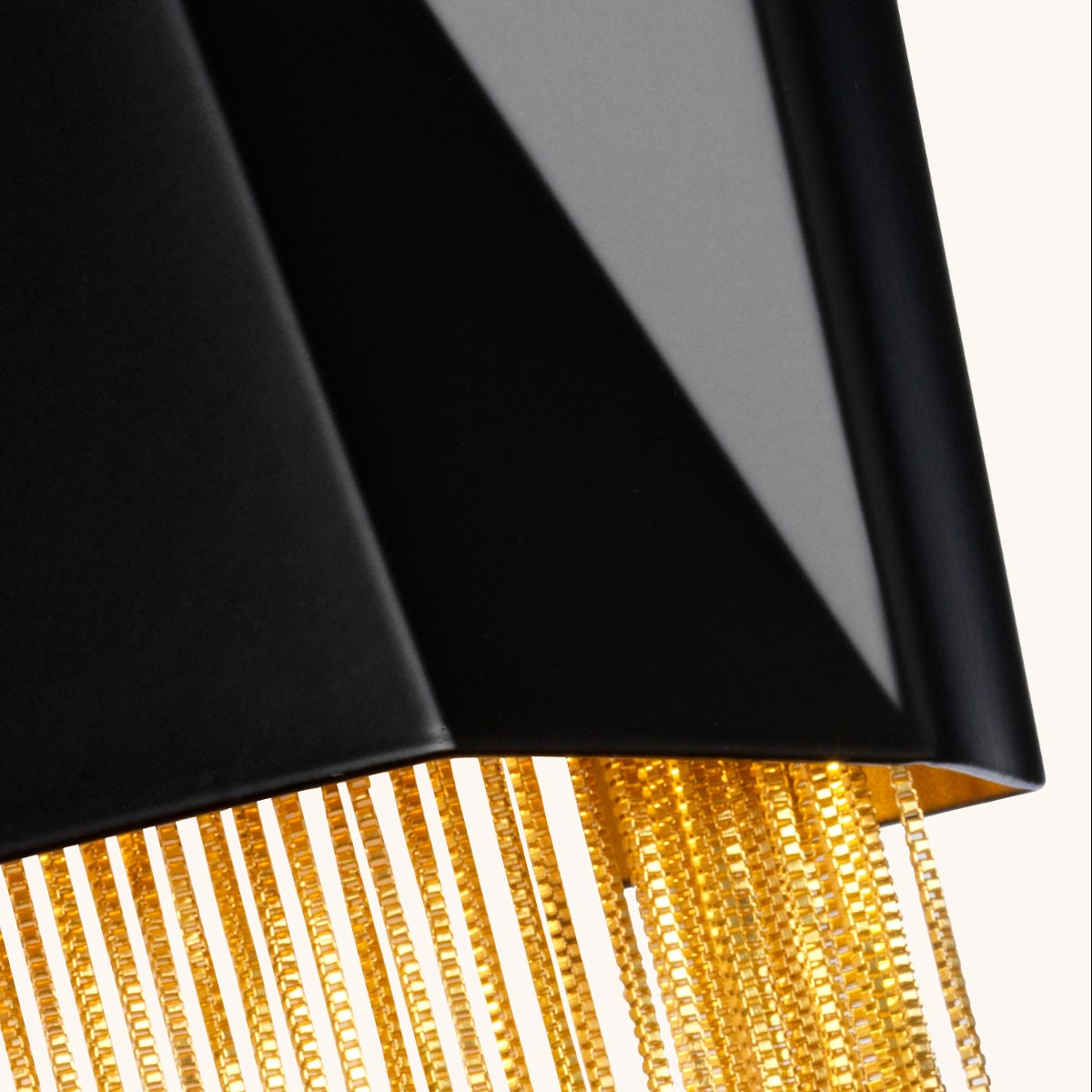 Cabarita Point Contemporary Wall Light Black And Gold Fringe Cabarita Point Contemporary Wall Light Black And Gold Fringe — detail view