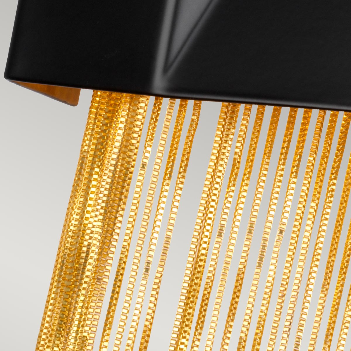 Cabarita Point Contemporary Wall Light Black And Gold Fringe Cabarita Point Contemporary Wall Light Black And Gold Fringe — detail view