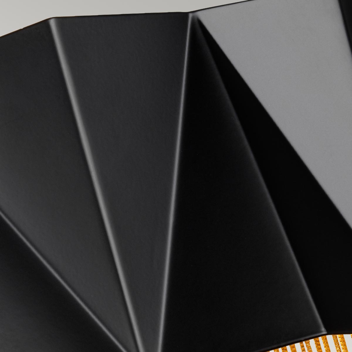 Cabarita Point Contemporary Wall Light Black And Gold Fringe Cabarita Point Contemporary Wall Light Black And Gold Fringe — detail view